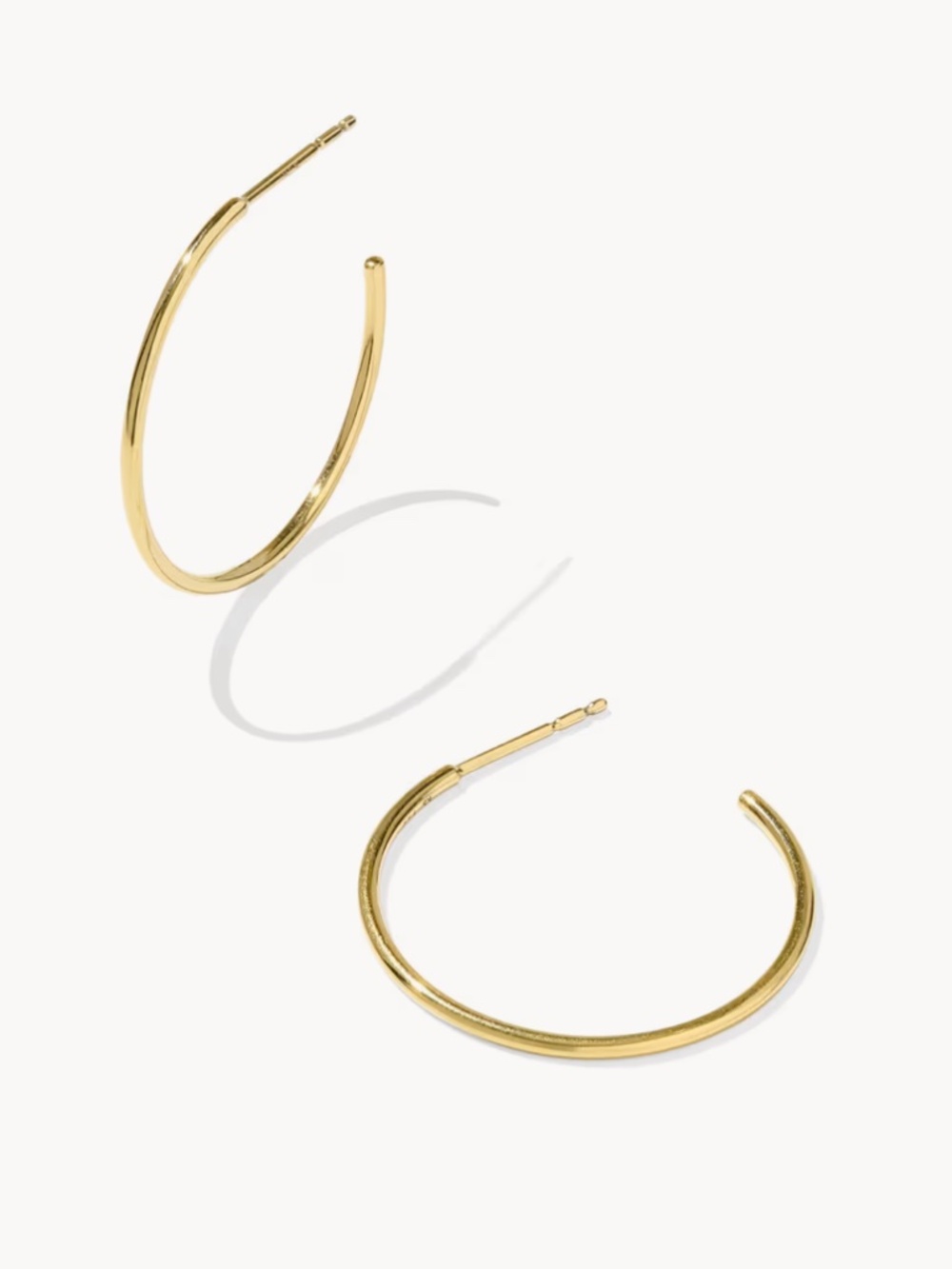 Kendra Scott 18k Gold Vermeil Keeley 25mm Small Hoop Earrings